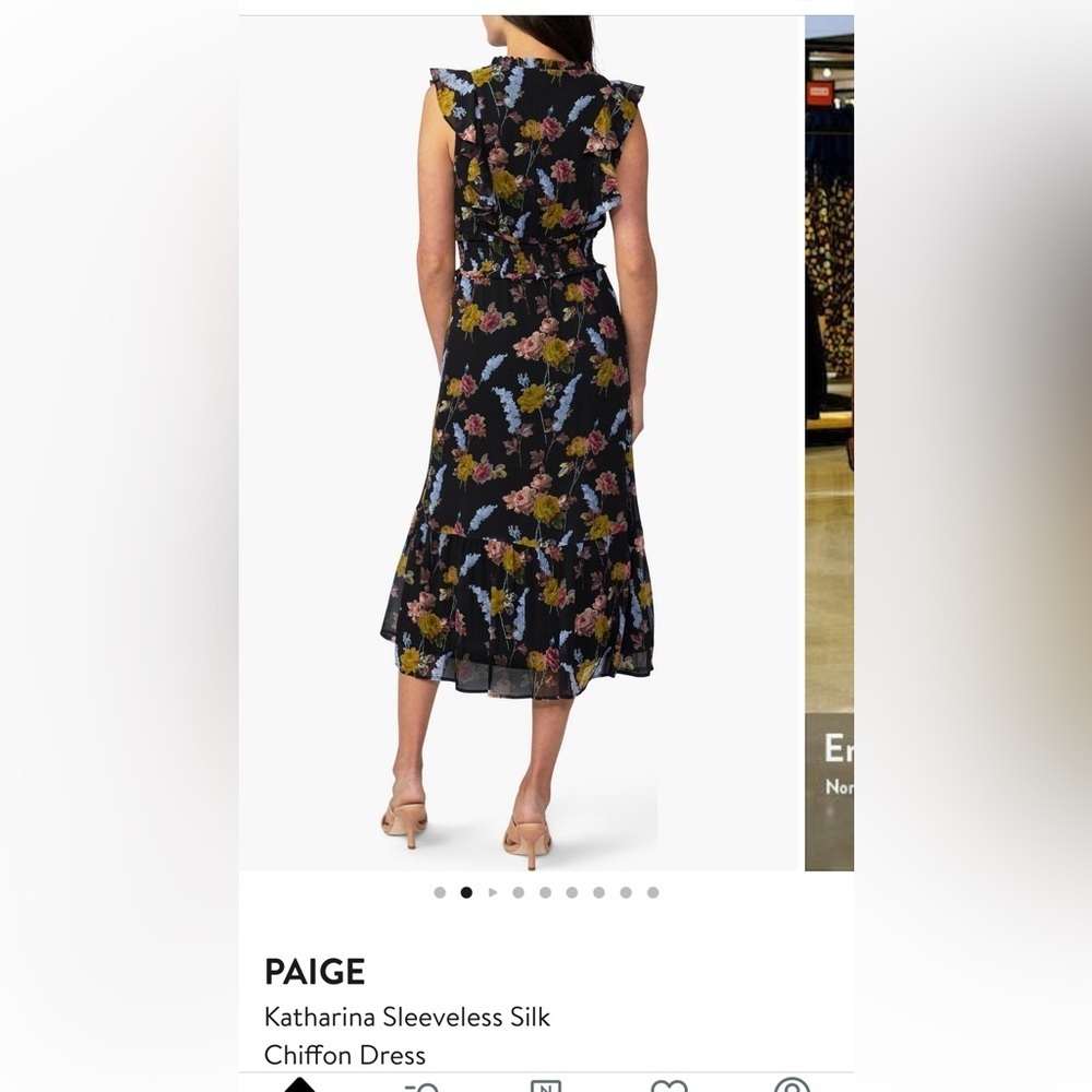 PAIGE Katharina Sleeveless Silk Chiffon Dress Women’s XS - Picture 2 of 8
